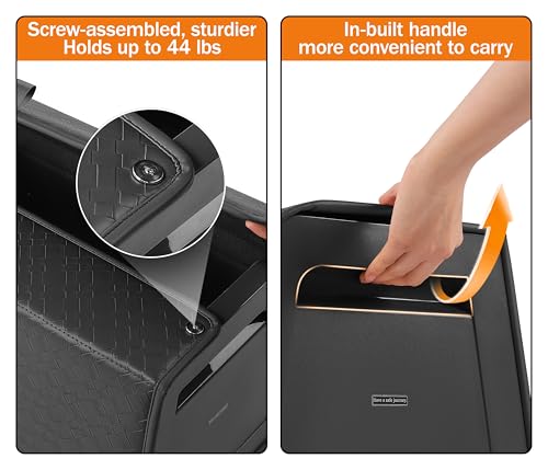 Trunk Organizer for suv,car storage organizer,lid Box,PU Leather & PP Honeycomb Board,Fixed with screws extremely sturdy,Collapsible and Adjustable(Reinforced: 25.6"L×13"W×12.4"H, 60lbs,4K in³) - view 6