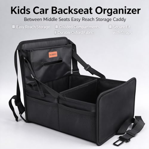 Kids Car Backseat Organizer Between Middle Seats Easy Reach Storage Caddy - view 5