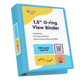 3 Ring Binder 1.5 Inch, Blue Heavy Duty Three Ring Binder, 325 Sheets Capacity - 1.5 Inch Binder for Home School and Office