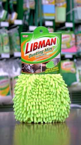Libman Microfiber Dusting Mitt – Dual-Sided Dusting Glove with Elastic Cuff, Polishing & Dusting Microfiber Fingers, Reusable & Machine-Washable, 10.5” x 7” – Traps Dust, Dirt & Allergens - view 6