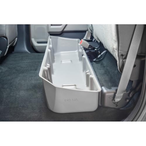 DUHA 20111 Under Seat Storage fits 2015-2026 F150 SuperCrew & 2017-2026 F250 F350 F450 F550 Super Duty Crew Cab | Light Gray Heavy-Duty Back Seat Organizer | Includes Dividers - view 3