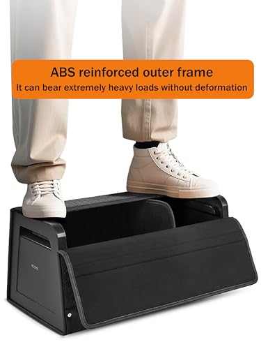Trunk Organizer for suv,car storage organizer,lid Box,PU Leather & PP Honeycomb Board,Fixed with screws extremely sturdy,Collapsible and Adjustable(Reinforced: 25.6"L×13"W×12.4"H, 60lbs,4K in³) - view 3