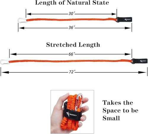 Kayak Paddle Leash Kayak Rod Leash Kayak Paddle Lanyard Stretchable Coiled Lanyard Leash Kayak Fishing Accessories for Kayak and Paddles - view 2