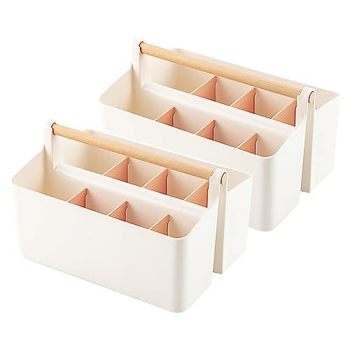 2 Pack Art Supply Caddy Organizer with Handle,Colored Pencil Holder Markers
