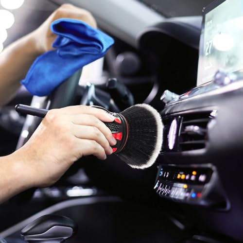 Car Detailing Brush, Ultra Soft Auto Interior Dusting Brush, Handle XL Synthetic Brush with Storage Rack, for Dashboard Air Conditioner Vents Leather, Vehicles Scratch Free - view 5