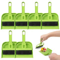 6 Pack Mini Broom and Dustpan Set Desktop Cleaning Brush Set with Soft Bristles and Pointed Bristles for Desk Keyboard Windowsill Counter Home Office Sweeping Tools