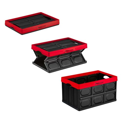 InstaCrate Collapsible Storage Container, 12 gal, Red/Black - view 5