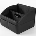 Car Storage Organizer, Leather Car Caddy Basket for Front Seat Black