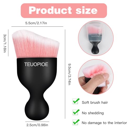 Car Detailing Brush for Interior Dusting and Air Vents,Pink White - view 2