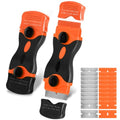 Razor Blade Scraper with 20Pcs Extra Blades, Orange