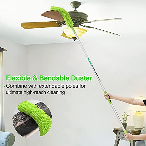 62'' Car Wash Brush with Long Handle Chenille Microfiber Car Wash Mop Mitt Kit Car Detailing Brush Cleaning Kit Window Squeegee Car Duster Drying Towels Tire Brush for Cars RV Truck Boat - view 5