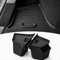 Rear Trunk Storage Bins with Lids for 2025–2026 Tesla Model Y Juniper [Not for Model YL Premium 6-Seater], 2-Pack TPE Waterproof Rear Trunk Organizer Boxes, Interior Storage Accessories