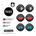 Mini Diffuser Car Air Fresheners Variety Pack, Lightning Bolt/Ice Storm, Hawaiian Sunrise, and Coastal Rush Scents, 6 Pack