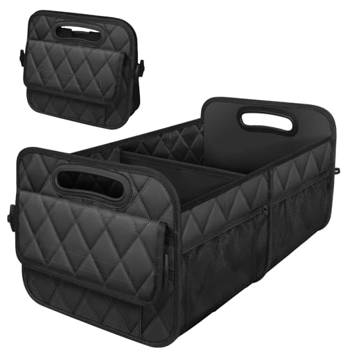 Car Trunk Organizer and Storage with Reinforced Handles