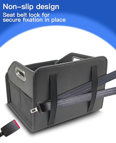 Car Storage Organizer Foldable PU Leather Front Seat Caddy - view 4