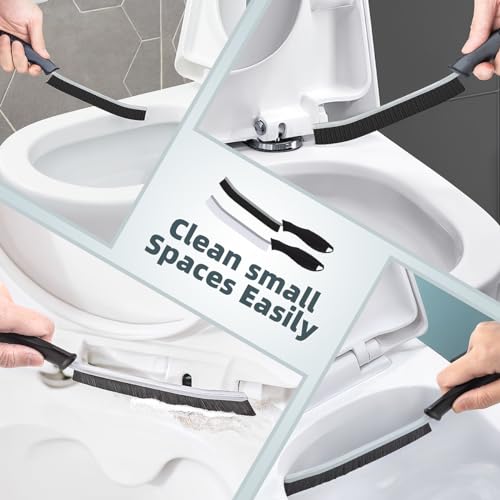 2 Pcs Toilet Scrubber Brush, Bathroom Cleaning Brush with Hanging Hole - view 2