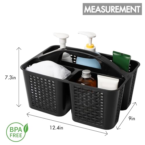 Portable Shower Caddy, Caddy Organizer with Handle, Plastic Shower Basket Hold Soap, Shampoo, Hair Supplies and Beauty Products, Cleaning Supplies Organizer for Home, Dorm, Shelf and Cabinet - view 2