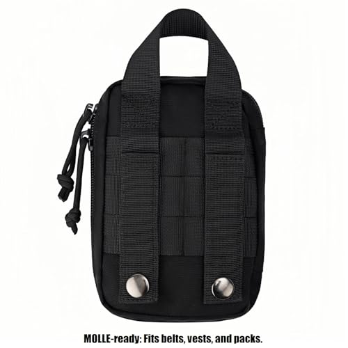 Mini Pocket Organizer for Men EDC Gear Storage Pouch Belt/MOLLE-Compatible 6" x 4" x 1.5" Micro Nylon Bag for Multitools Flashlight Knife Pen Field Notebook Tactical Survival Outdoor Gadget - view 4