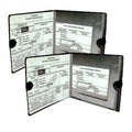 ESSENTIAL Car Auto Insurance Registration BLACK Document Wallet Holders 2 Pack - [BUNDLE, 2pcs] - Automobile, Motorcycle, Truck, Trailer Vinyl ID Holder & Visor Storage - Strong Closure On Each