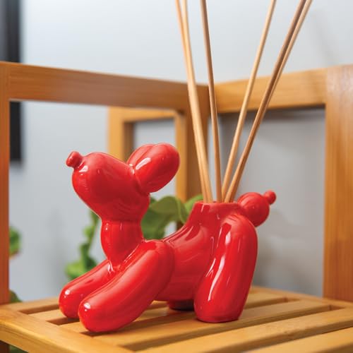 Balloon Dog Reed Oil Diffuser, Eclectic Shelf Decor for Home Dorm or Apartment, Fragrant Bathroom Air Freshener, Unique Housewarming Gifts - view 2