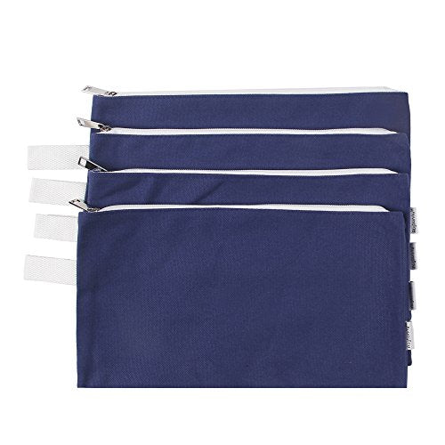 100% Cotton 16oz Heavy Duty Multi-purpose Canvas Zipper Tool Bag Organize Storage Pouch 4-pack