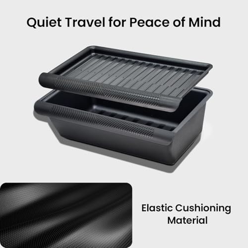 Under Seat Storage Tray for Tesla Model Y, Front Seat Hidden Drawer Bins Non Slip with Lid Cover, Underseat Storage Box Organizer for Model Y 2021-2024 (No Fit New Model Y Juniper) - view 5