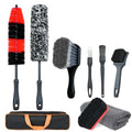 9PCS Car Wheel Detailing Brush Kit Scratch-Free Rim & Tire Cleaner Brushes
