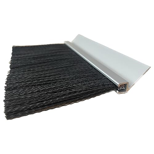 JaCor 3.0" Nylon Brush Seal Weatherproofing, 3.0" Brush Seal x 1.0" 45deg Holder x 8ft.+ 8ft Long Brushes (16ft Total)