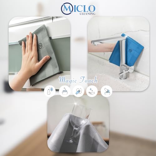 Microfibre Premium Cleaning Cloth Set of 3 - Magic Cloth | All Purpose, Absorbent Washcloth | Microfiber for Window, Kitchen, Bathroom | Lint-Free, Scratch-Free Glass CLoth | 16'' x 24'' | Dark Series - view 6