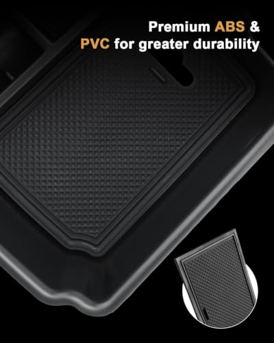 Center Console Organizer For 2018-2024 VW Tiguan/2022-2026 Taos - Armrest Box Storage Tray Compatible with 2018-2024 Tiguan/2022-2026 Volkswagen Taos Accessories Armrest Organizer ABS - view 5