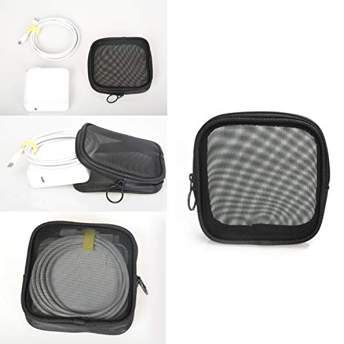 Mesh Travel Toiletry Bag, Transparent Standing Pouch, Portable Shaving Washing Kits Organizer, Personal Care Trip Case, Pack of 2 (Size S), Black - view 6