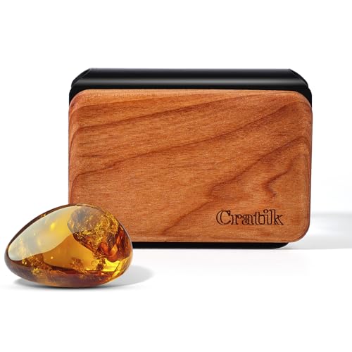 Car Air Freshener - Wood Air Freshener - Car Odor Eliminator for Visor Clip- Natural Scent Starter Kit, Vehicle Scent Diffuser for Cabin, Truck & SUV (Amber)