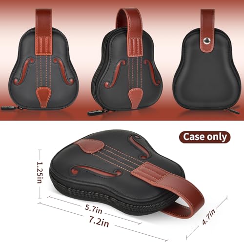Guitar Picks Holder Case Hold 24+ Packs, Pick Variety Accessories Storage Pouch Organizer for ROTOPATA/for Jim Dunlop/for Picko Plectrums for Acoustic Electric Guitars Bass Ukulele (Box Only) - view 5