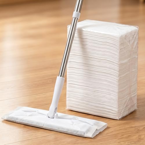 30 Pcs Flat Woven Disposable Dry Mop Pads for Sweeping, Anti-Static Dry Cleaning Cloths, Effective for Picking Up Hair and Pet Fur Tile Household Dust Hair Capture