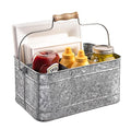 Farmhouse Kitchen Caddy Organizer with Handle, 13 x 8 In