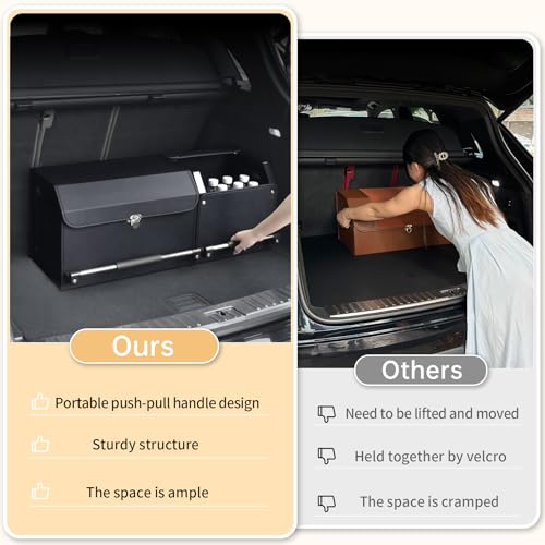 Leather Car Trunk Organizer SUV Trunk Organizer Car Trunk Storage Organizer - view 2