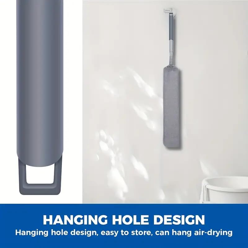 Retractable Gap Dust Cleaner Cleaning Tools with 2 Microfiber Dusting Cloths Long Handle 60inches Washable and Retractable Duster Brush for Cleaning Under Appliances Furniture Couch Fridge - view 4