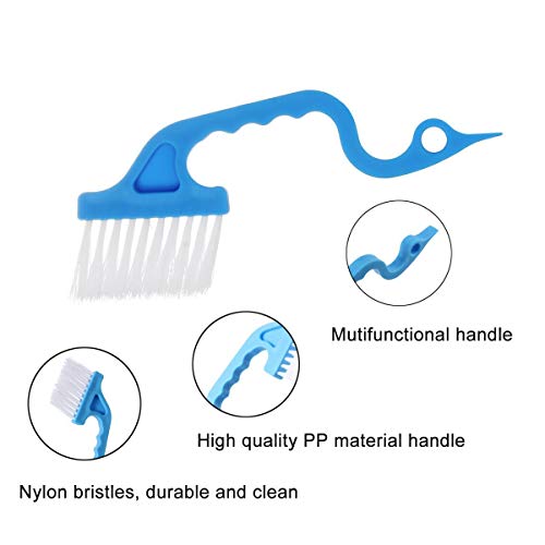2pcs Hand-held Groove Gap Cleaning Tools Door Window Track Kitchen Cleaning Brushes (Sky Blue) - view 6