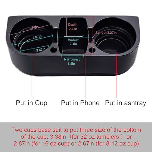 Car Seat Seam Wedge Storage Leather Organizer Cup Holder Coin Side Pocket Console Cover Drink Cell Mobile Phone Mount Stand Holder Glove Box w/2Pcs Car Seat Hook + 2Pcs Cup Holder Coaster - view 3