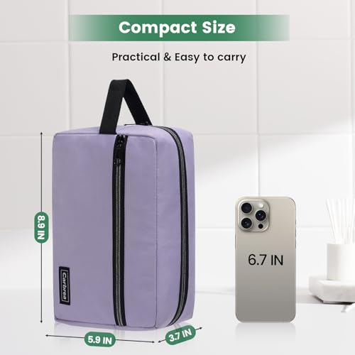 Toiletry Bag for Women - Makeup bag Small Pouch for Toiletries, Cosmetics, Accessories, Gifts, Travel Organizer - Purple - view 2