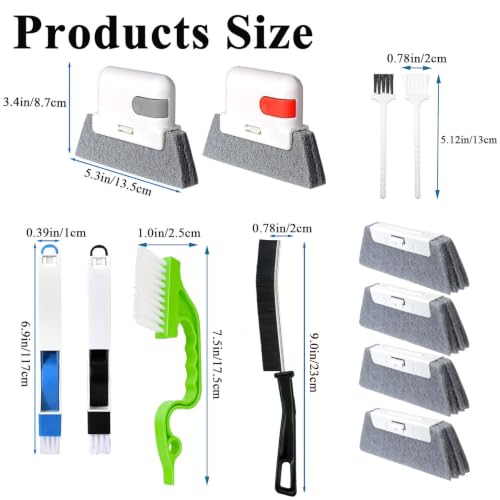 12PCS Window Track Cleaning Set, Groove Gap Cleaning Brush Kit - view 6