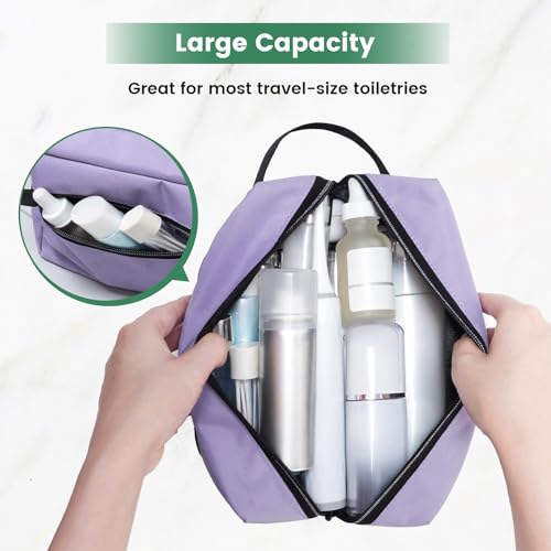 Toiletry Bag for Women - Makeup bag Small Pouch for Toiletries, Cosmetics, Accessories, Gifts, Travel Organizer - Purple - view 3
