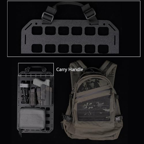 8x12.5inch Tactical MOLLE Organizer Platform for IFAK Pouch Gun Holster, Rigid Molle Panel Portable Insert Backpack Hunting Attachment - view 4