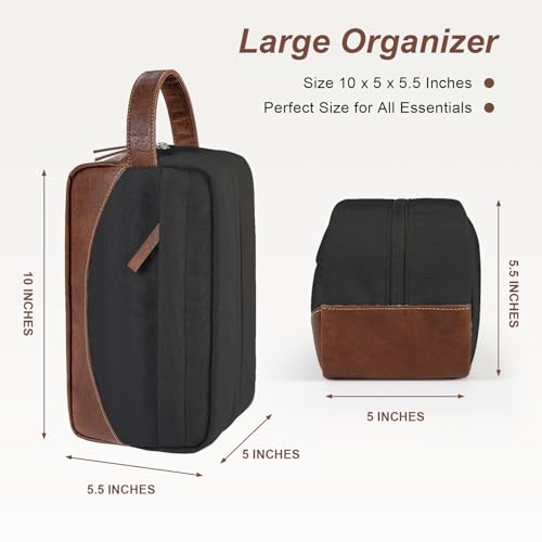 Travel Toiletry Bag for Men, Black, Medium - view 3