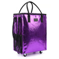 Grocery Bag Rolling Tote Bag on 4 Wheels, Shopping Bag with Wheels Handle