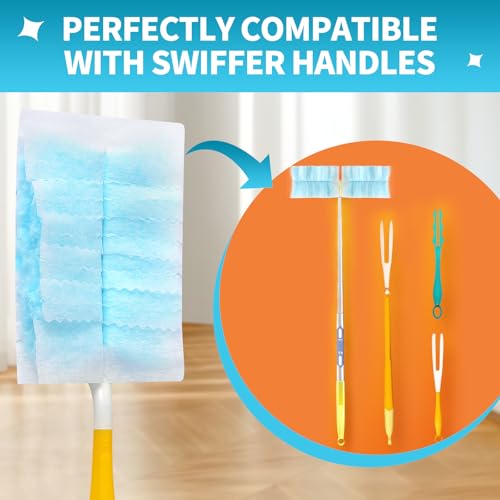 Disposable Microfiber Feather Duster Refills, Multi-Surface Duster Compatible with Swiffer Dusters Handle, 30 Count, Unscented - view 6