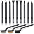 Car Detailing Pick Set 12 PCS Black Plastic Scraper Crevice Cleaning Tool