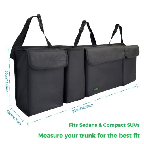 Hanging Trunk Organizer, SUV Backseat Storage Bag, Black - view 2