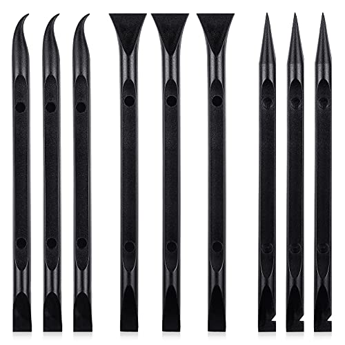 9 Pcs Cleaning Scraper Tool Detailing Picks Non Scratch, Black