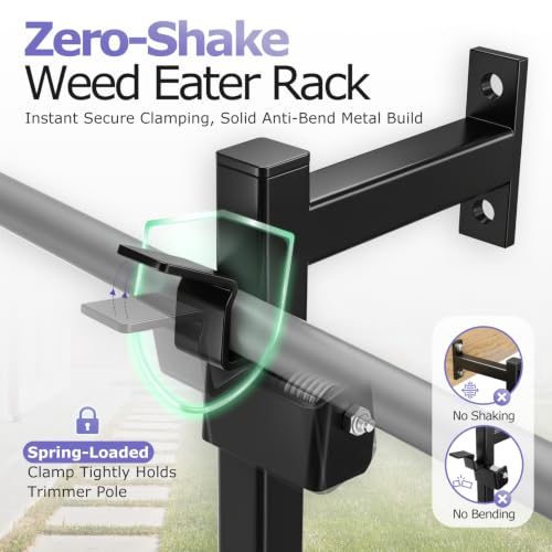 Weedeater Rack for Enclosed Trailer,3 Place Trailer Rack for Lawn Equipment - view 3